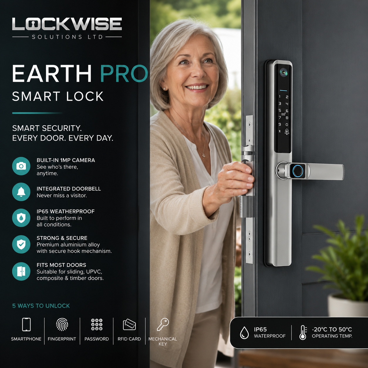 LockWise Earth Pro Smart Door Lock with Camera
