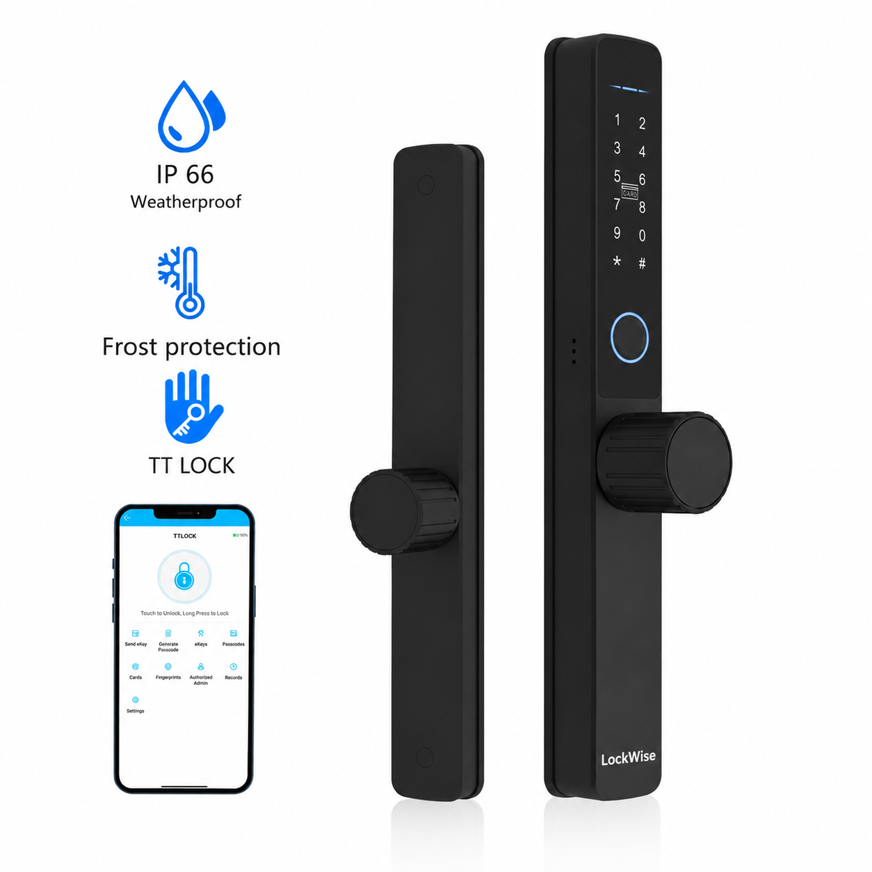 LockWise TITAN Smart Lock – Keyless Entry with Fingerprint, RFID & App Control