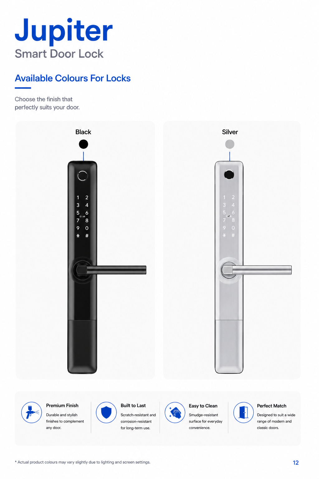 LockWise Jupiter Slim Smart Door Lock | Fingerprint & Keyless Entry