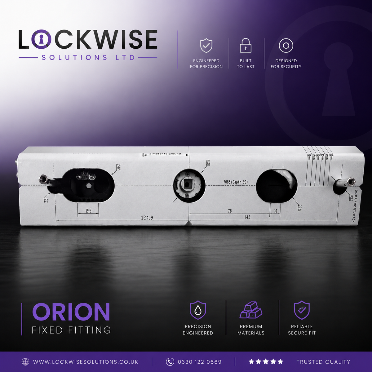 LockWise Orion Smart Front Door Lock – Fingerprint & Keypad