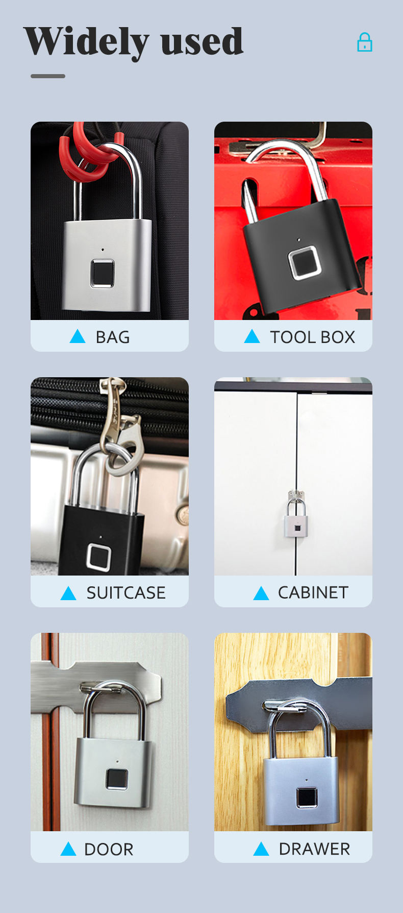 LockWise Trojan Smart Fingerprint Padlock – Keyless & Rechargeable