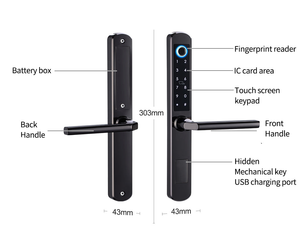 LockWise Orion Smart Front Door Lock – Fingerprint & Keypad