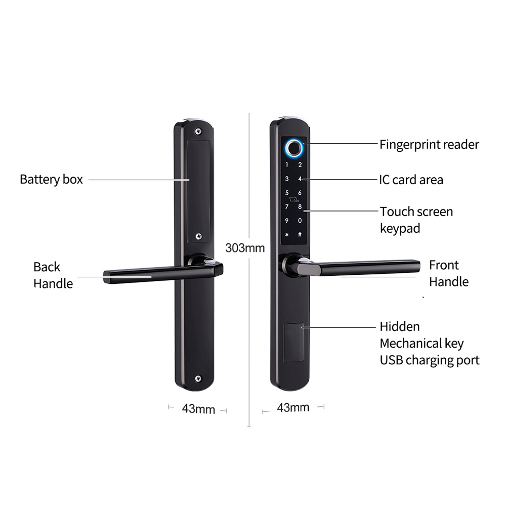LockWise Jupiter Smart Door Lock | TTLock, PIN & Keyless Entry